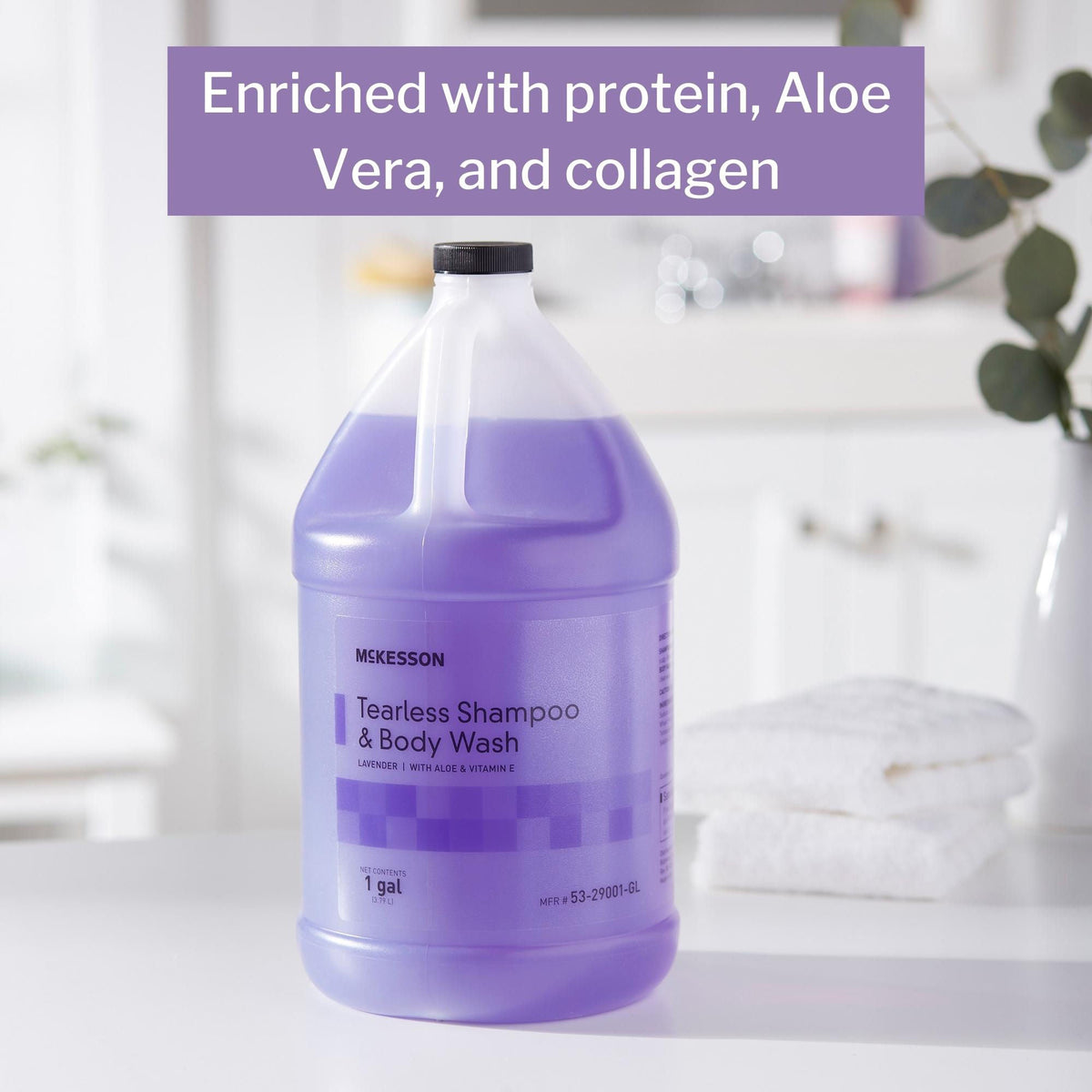 McKesson Tearless Shampoo and Body Wash, Lavender Scent, 1 gal Jug