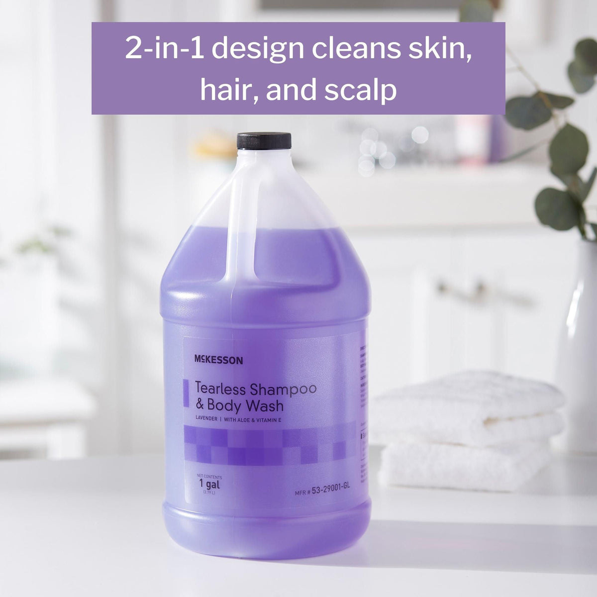 McKesson Tearless Shampoo and Body Wash, Lavender Scent, 1 gal Jug