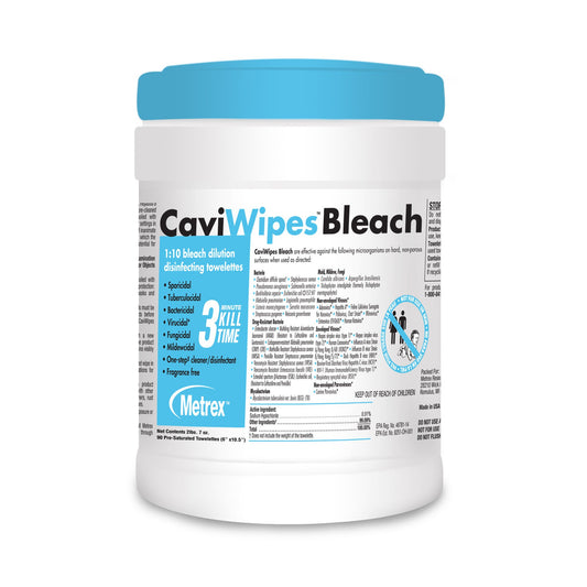 CaviWipes® Bleach Disinfecting Wipes, CS/12