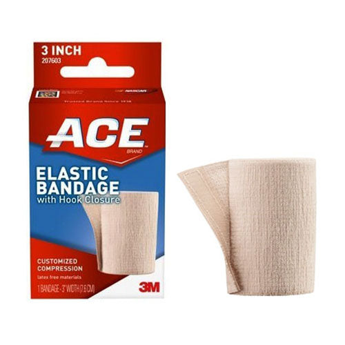 Ace Elastic Bandage with Hook Closure, 3"
