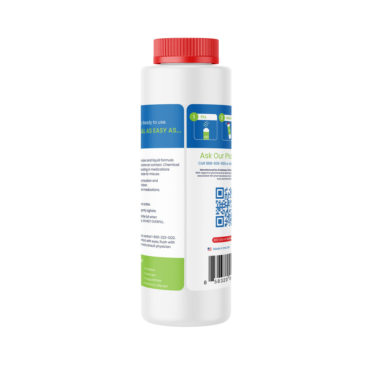 Rx Destroyer™ Pharmaceutical Disposal System, 16-ounce bottle