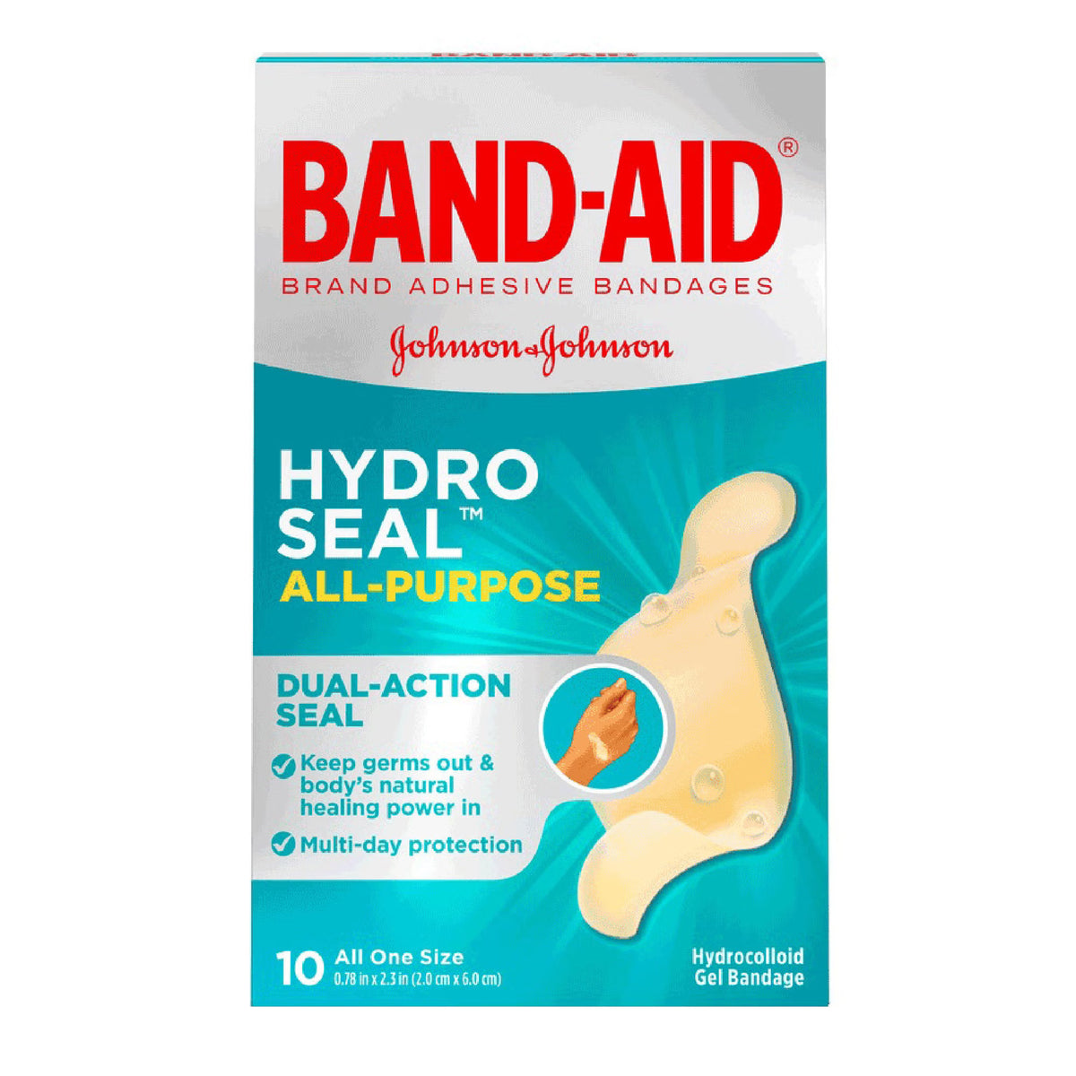 Band-Aid® Hydro Seal All-Purpose Hydrocolloid Gel Bandages, BX/1
