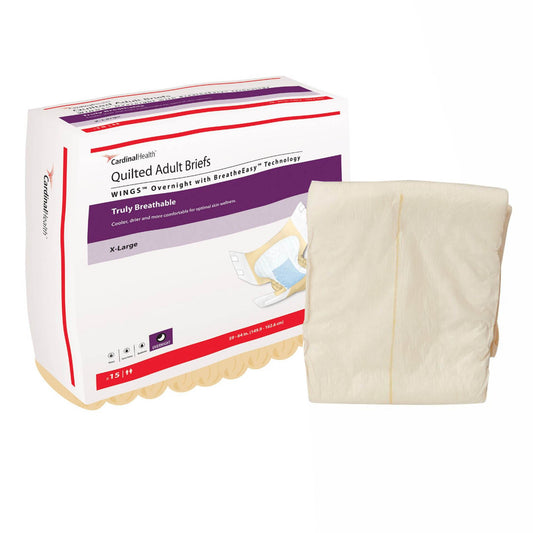 Wings™ Overnight Absorbency Incontinence Brief, Extra Large, BG/1