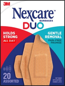 Nexcare DUO Bandage, Assorted, 20ct