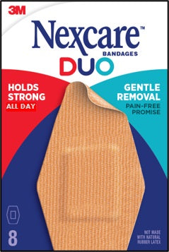 Nexcare DUO Bandage, Knee and Elbow, 8ct