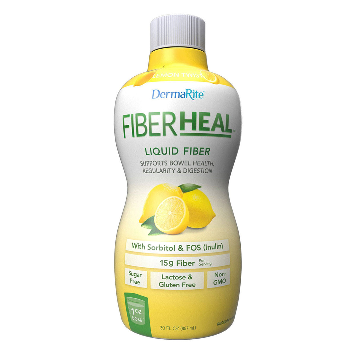 FiberHeal™ Lemon Twist Liquid Supports Bowel Health, Regularity and Digestion, EA/1