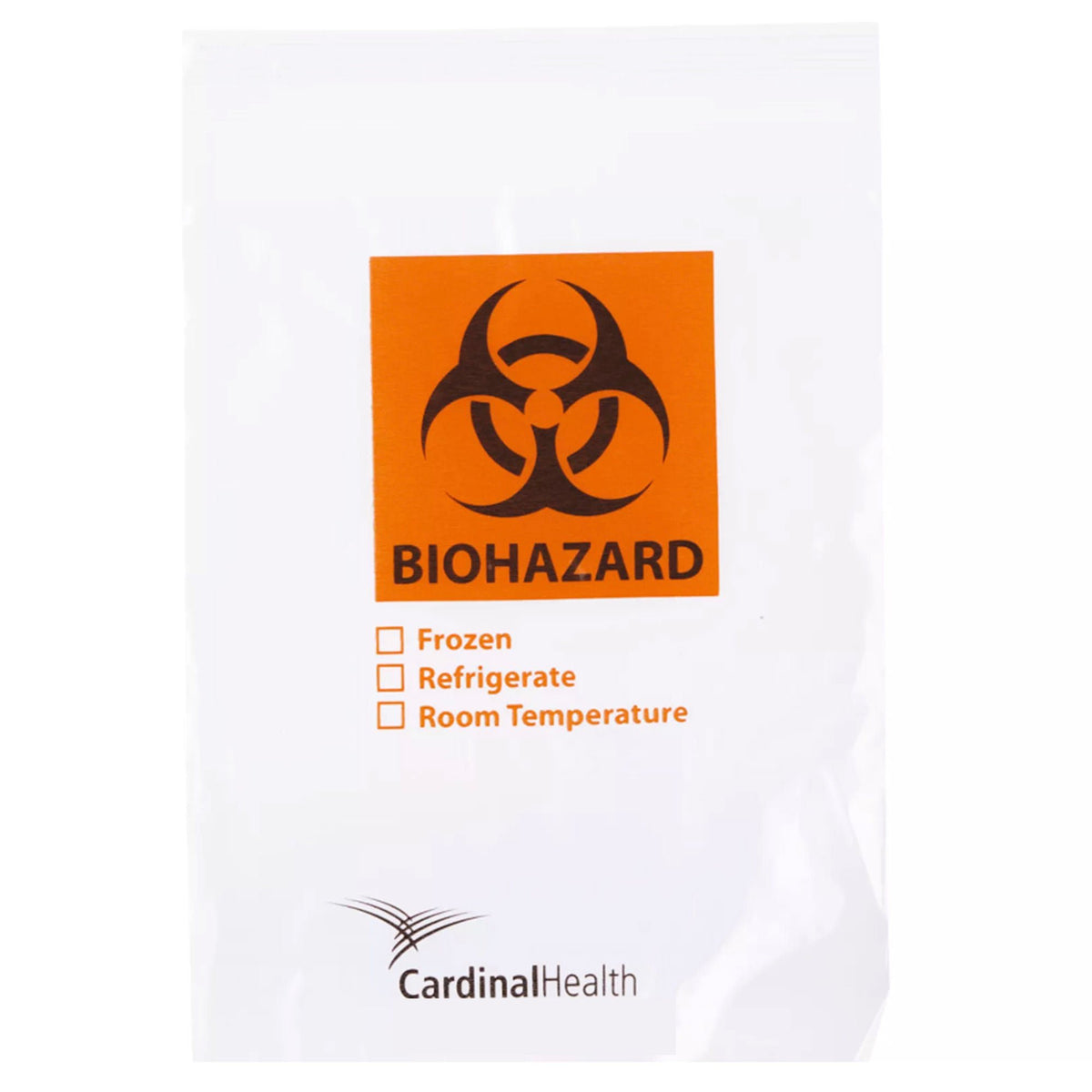 Cardinal™ Specimen Transport Bag, Biohazard Pictogram, Zip Closure, 6 x 9 Inch, CS/1000