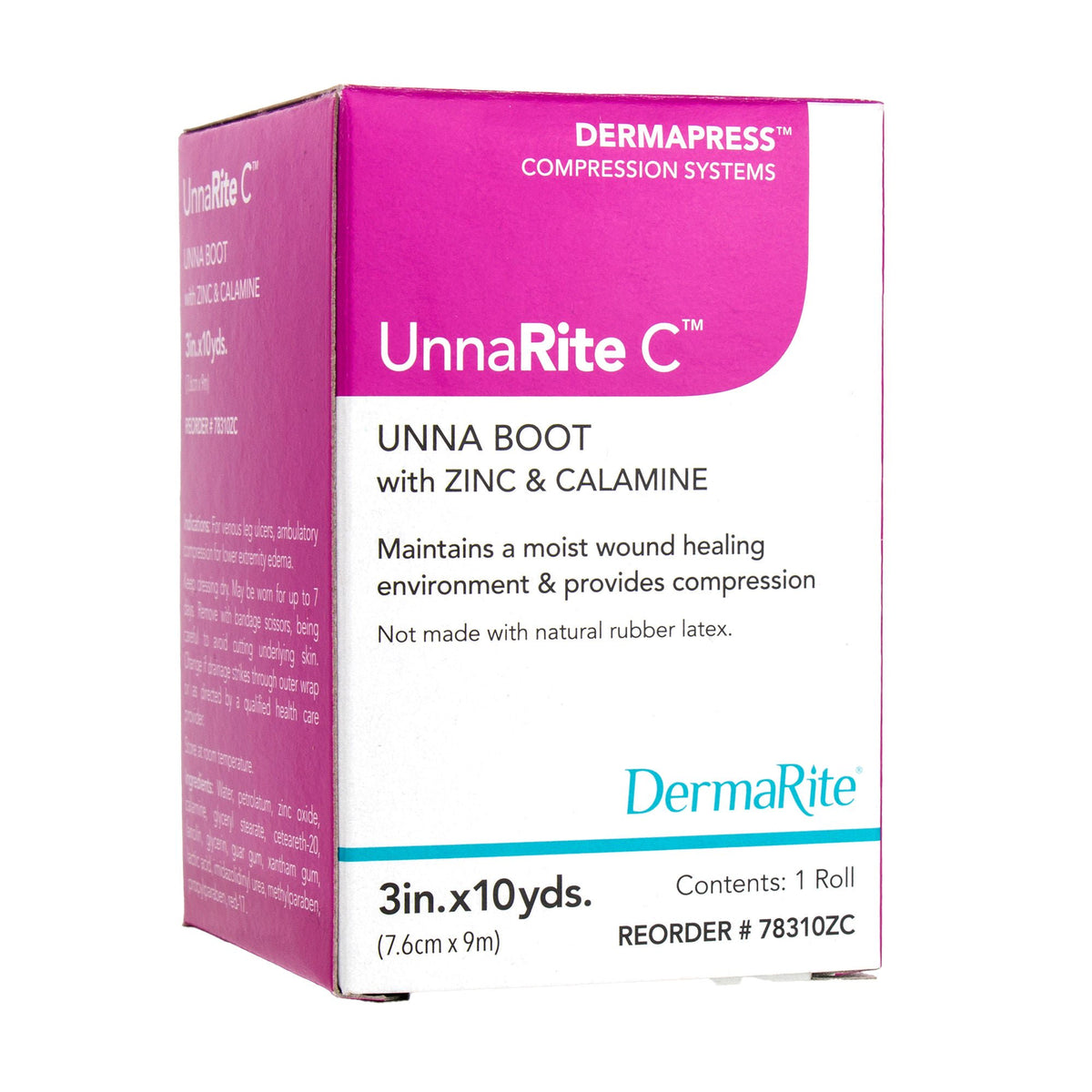 UnnaRite C™ Unna Boot with Calamine and Zinc Oxide, 3 Inch x 10 Yard, BX/1