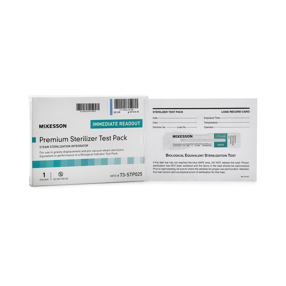McKesson Sterilization Chemical Integrator Pack, CS/25