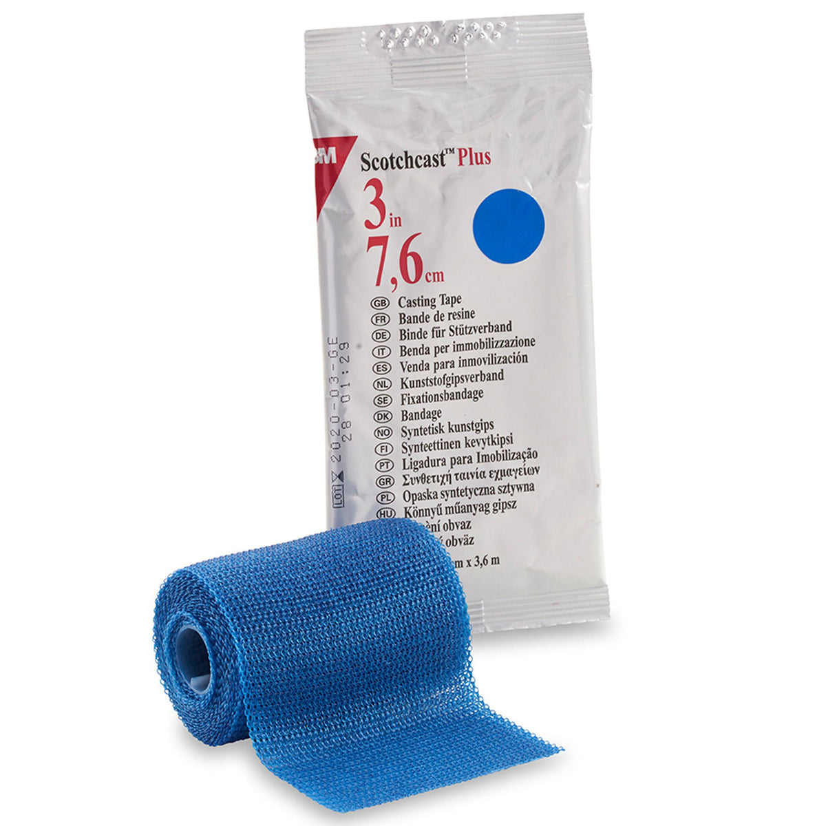 3M™ Scotchcast™ Plus Blue Cast Tape, 3 Inch x 4 Yard, RL/1
