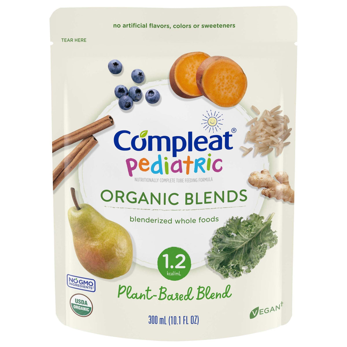 Compleat® Pediatric Organic Blends Tube Feeding Formula, Plant-Based, Non-GMO, CS/24