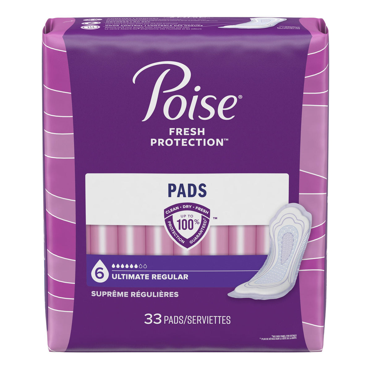 Poise® Bladder Control Pads, Heavy Absorbency, CS/132