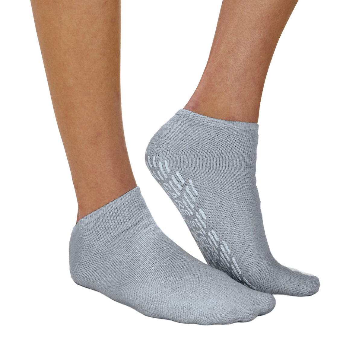 Care-Steps® Single Tread Slipper Socks, Medium, Light Blue, DZ/12