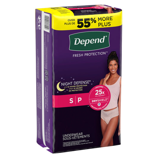 Depend® Night Defense® Women's Absorbent Underwear, Small, PK/16