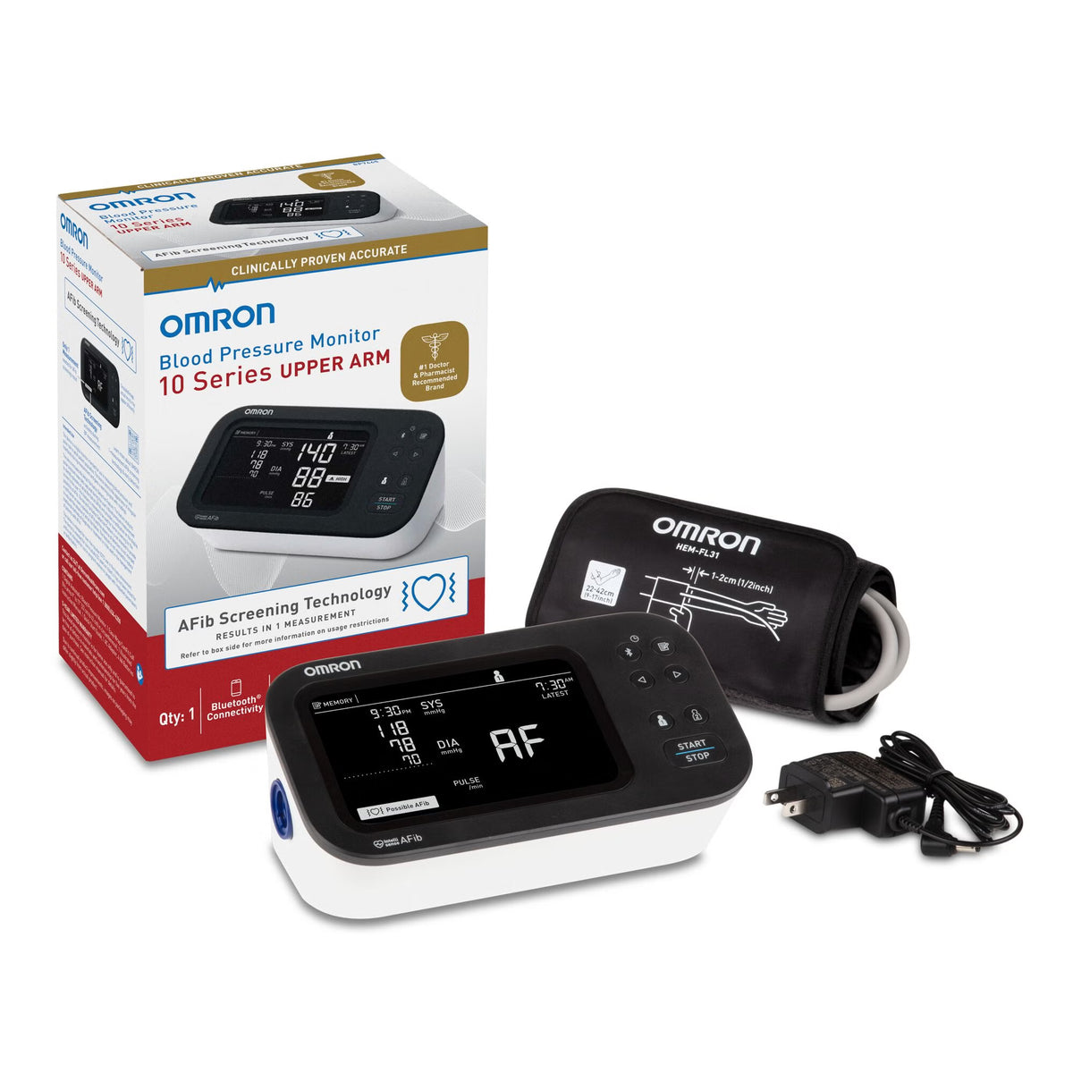 Omron 10 Series® Digital Blood Pressure Monitor with Bluetooth Connectivity, CS/10