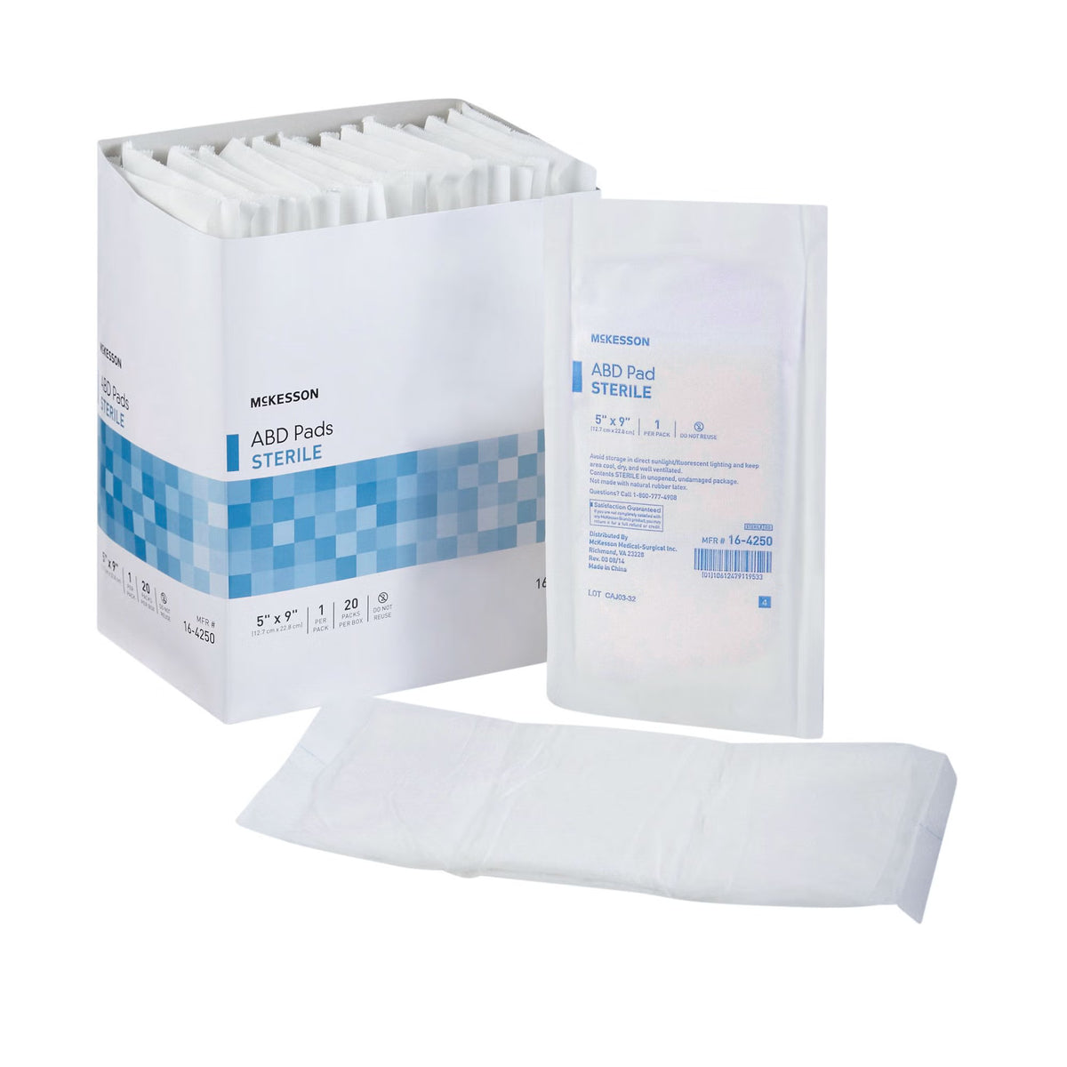 McKesson Sterile Abdominal Pad, 5 x 9 Inch, BX/20