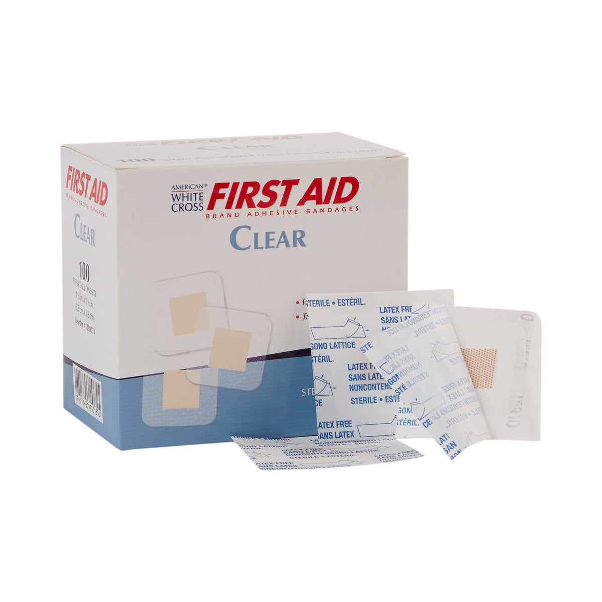 American® White Cross Sheer Adhesive Spot Bandage, 1.5 x 1.5 Inch, BX/1