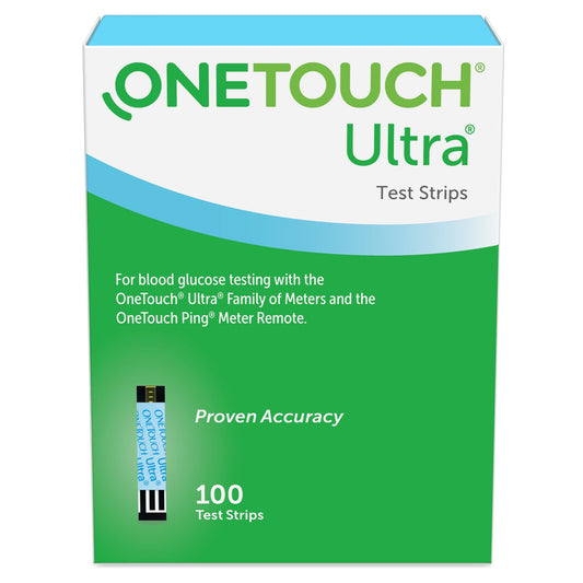 OneTouch® Ultra® Blue Blood Glucose Test Strip, BX/100