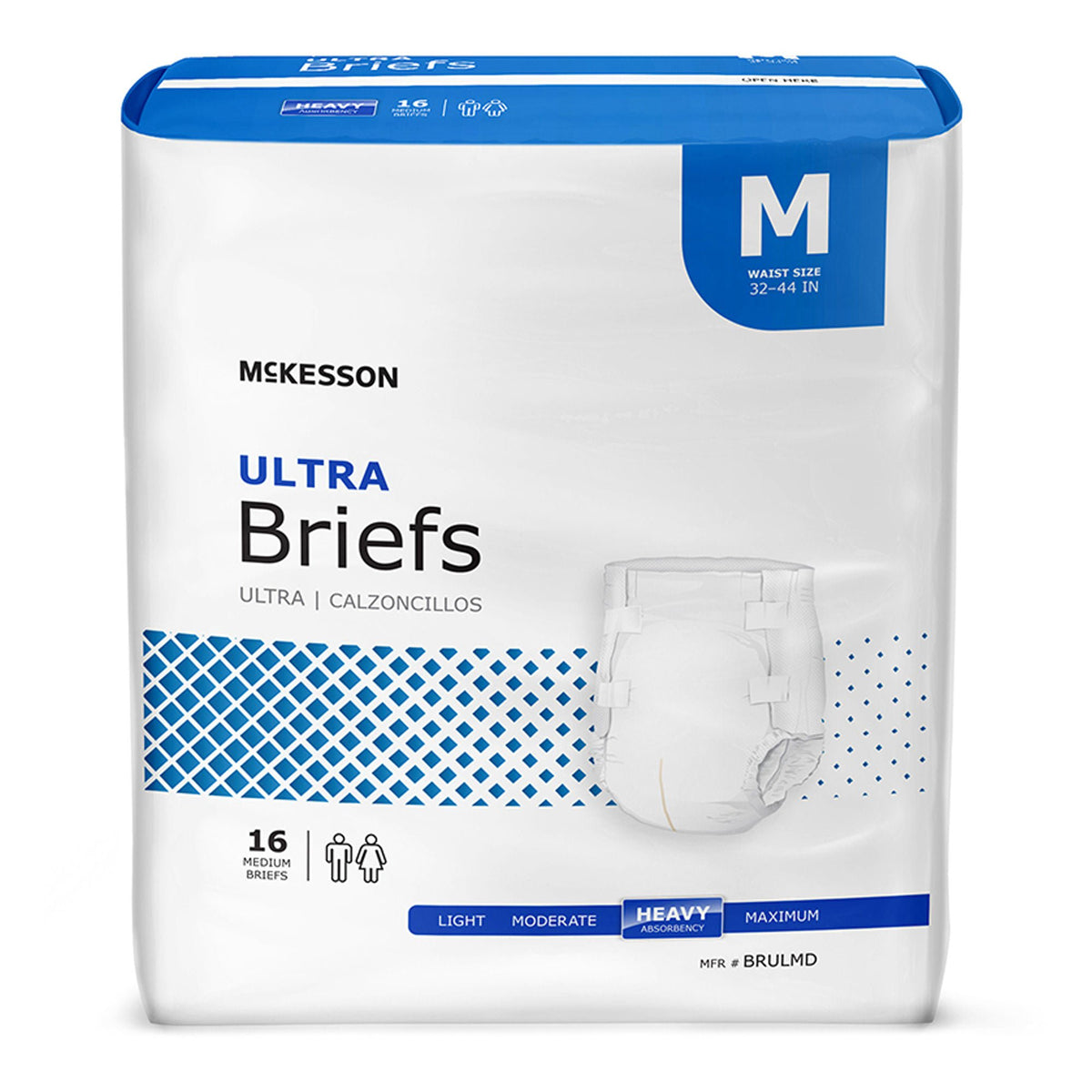 McKesson Ultra Heavy Absorbency Incontinence Brief, Medium, BG/1