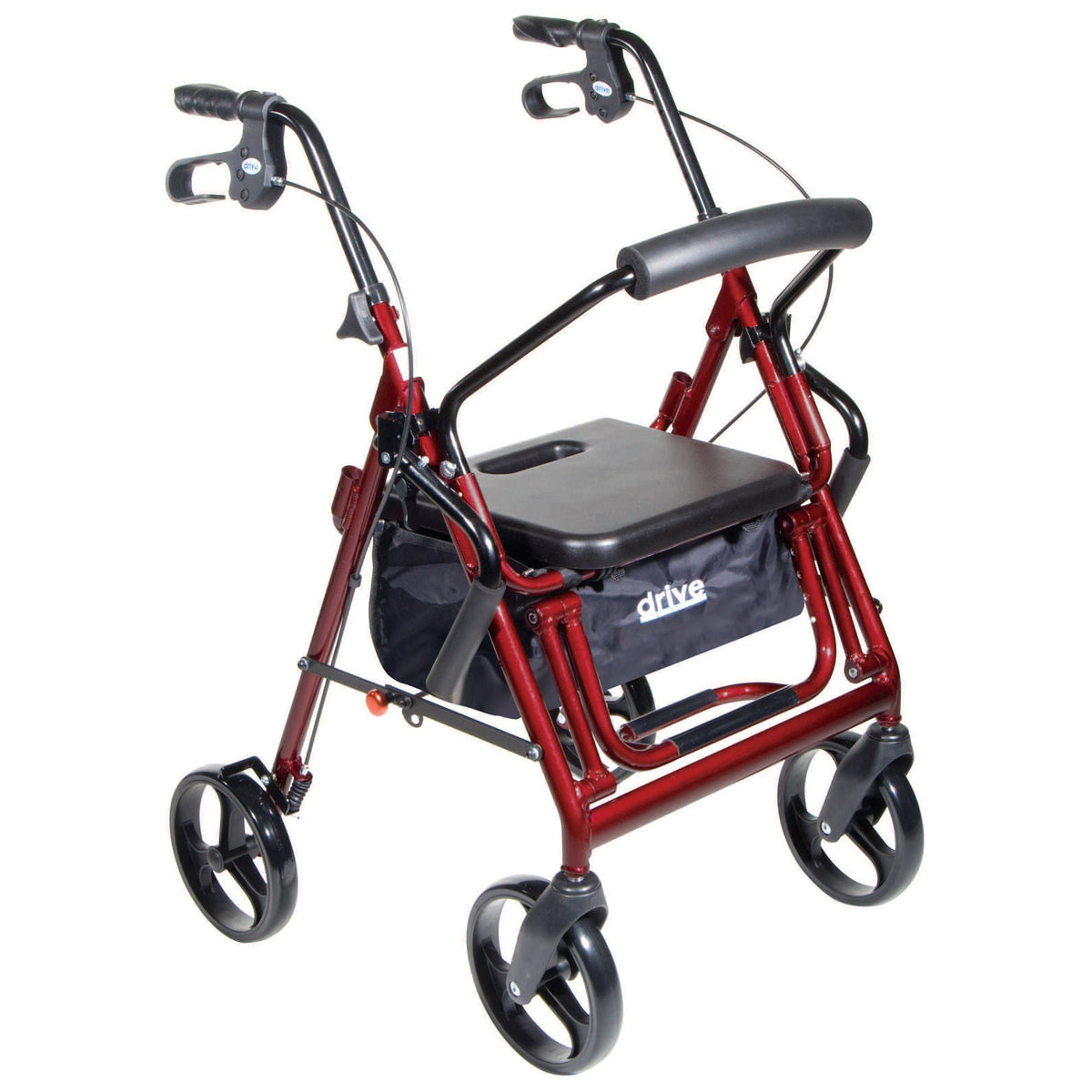 drive™ Duet Four-Wheel Rollator, Burgundy, EA/1