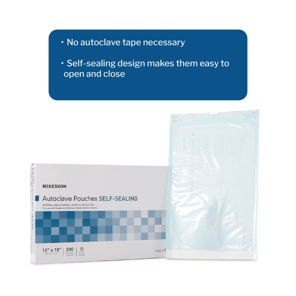McKesson Sterilization Pouch, 12 x 18 Inch