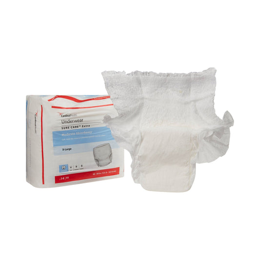 Sure Care™ Extra Moderate Absorbency Incontinence Underwear, X-Large, CS/56