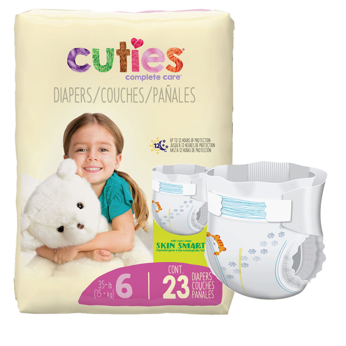 Cuties® Complete Care Diapers, Size 6, CS/200