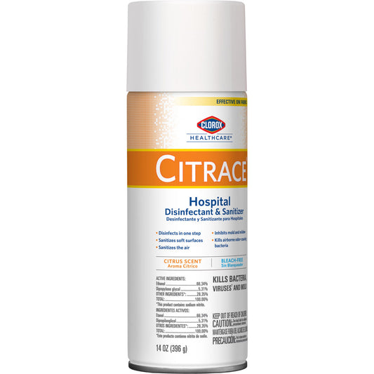 Clorox Healthcare® Citrace® Hospital Disinfectant & Sanitizer, Citrus Scent, CS/12