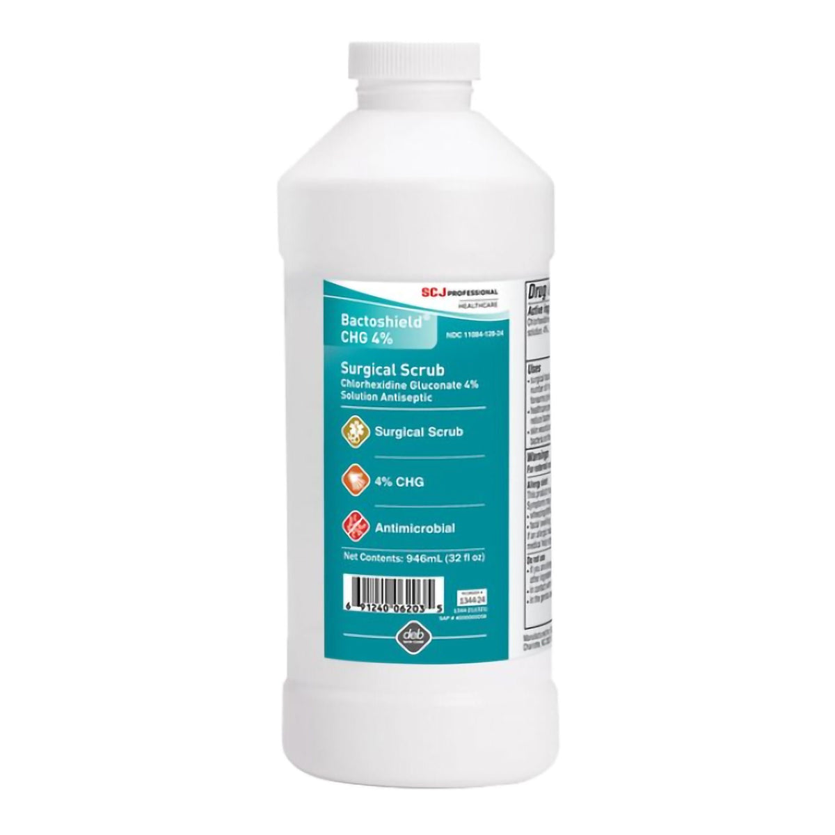 CLEANSER, BACTO-SHIELD 4% CHG 32 OZ (12/CS) STRCRP, EA/1