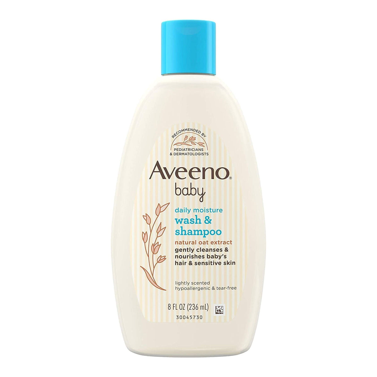 Aveeno® Baby Daily Moisture Wash and Shampoo, Lightly Scented, 8-ounce Bottle, EA/1