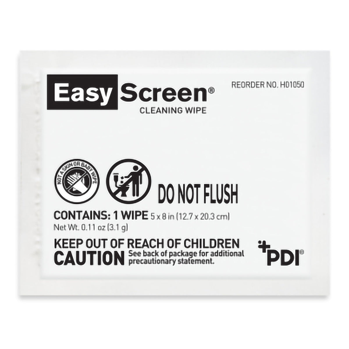 PDI® Easy Screen™ Cleaning Wipe, Individual Packet, BX/50