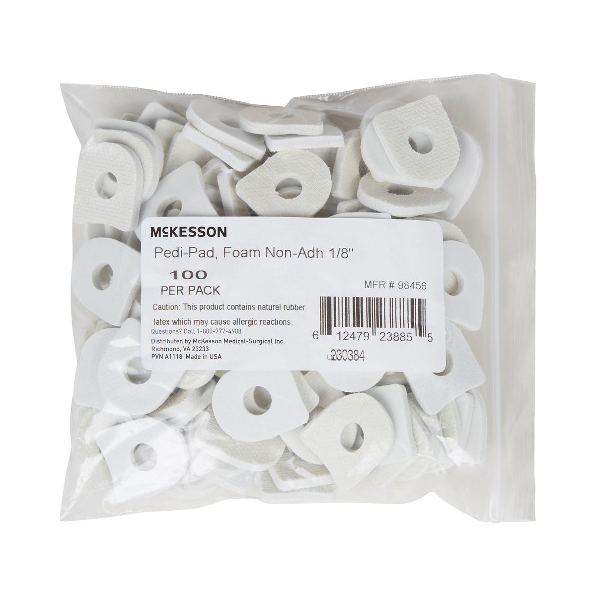 McKesson Nonadhesive Corn Pad, One Size Fits Most, PK/100