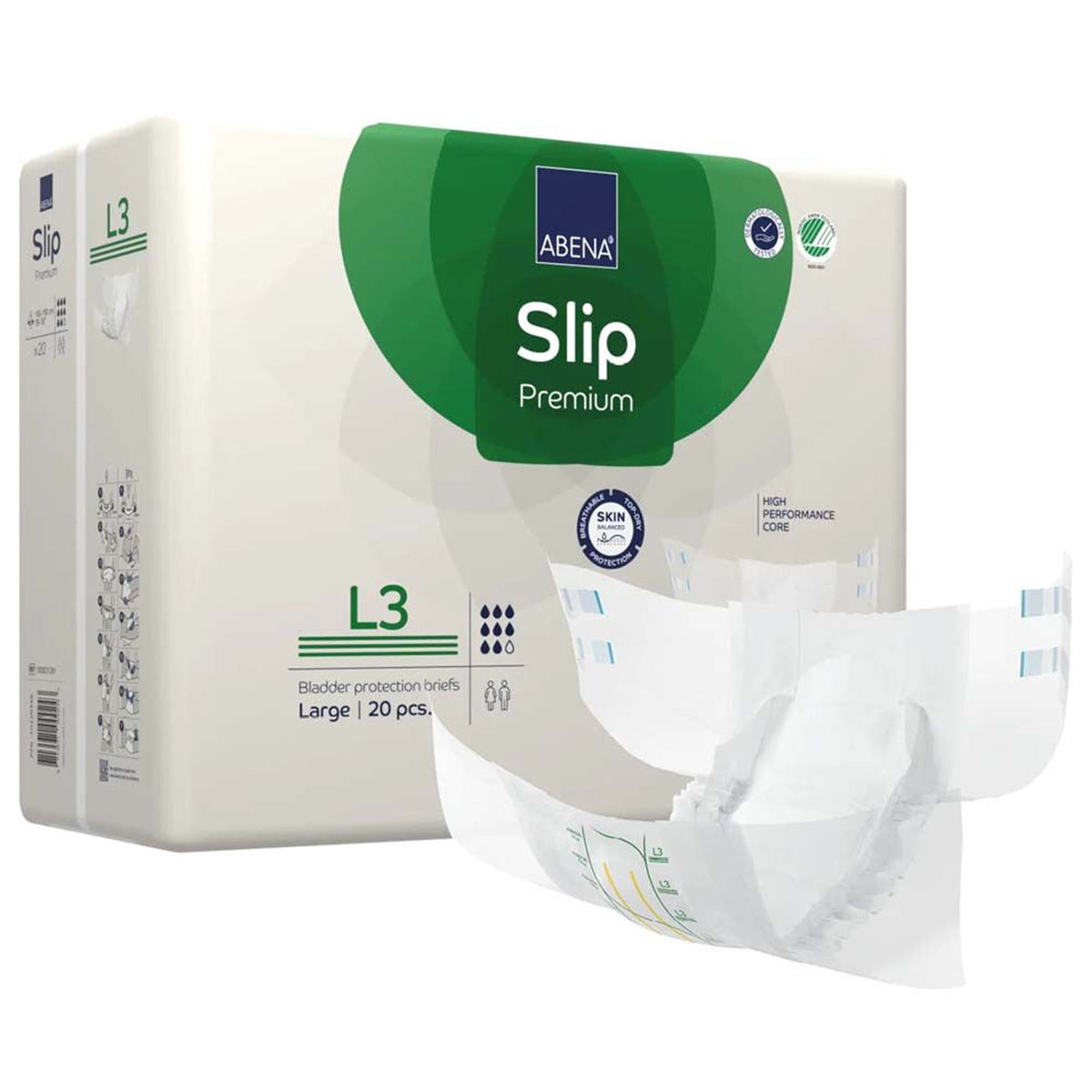 Abena® Slip Premium L3 Incontinence Brief, Large, PK/20