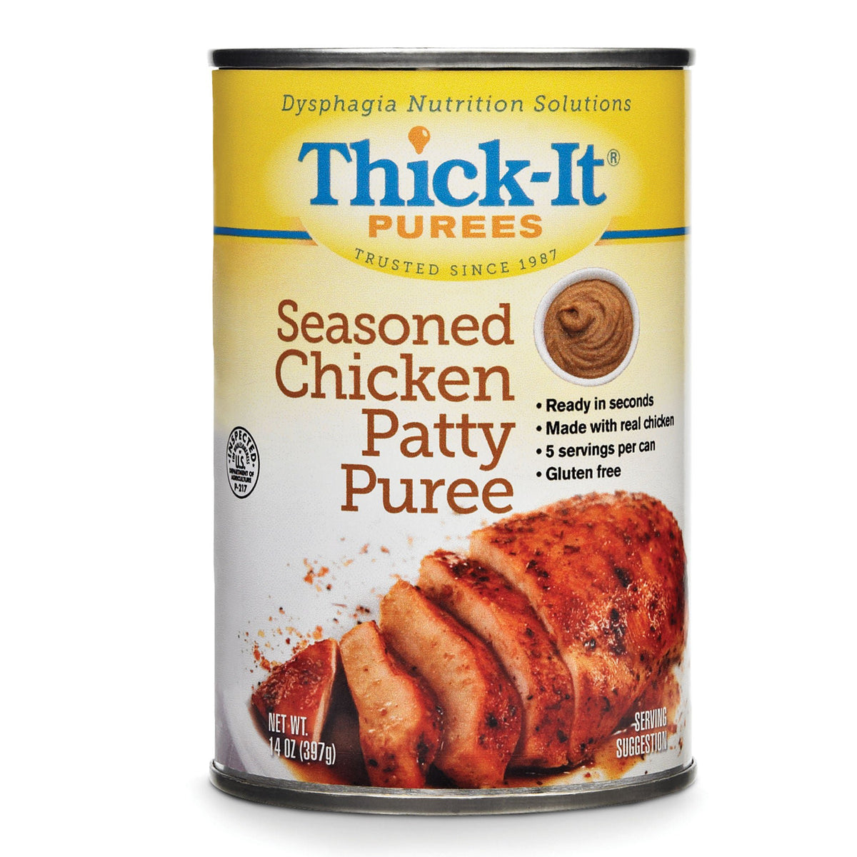 Thick-It® Seasoned Chicken Patty Purée Thickened Food, 14-ounce can, EA/1