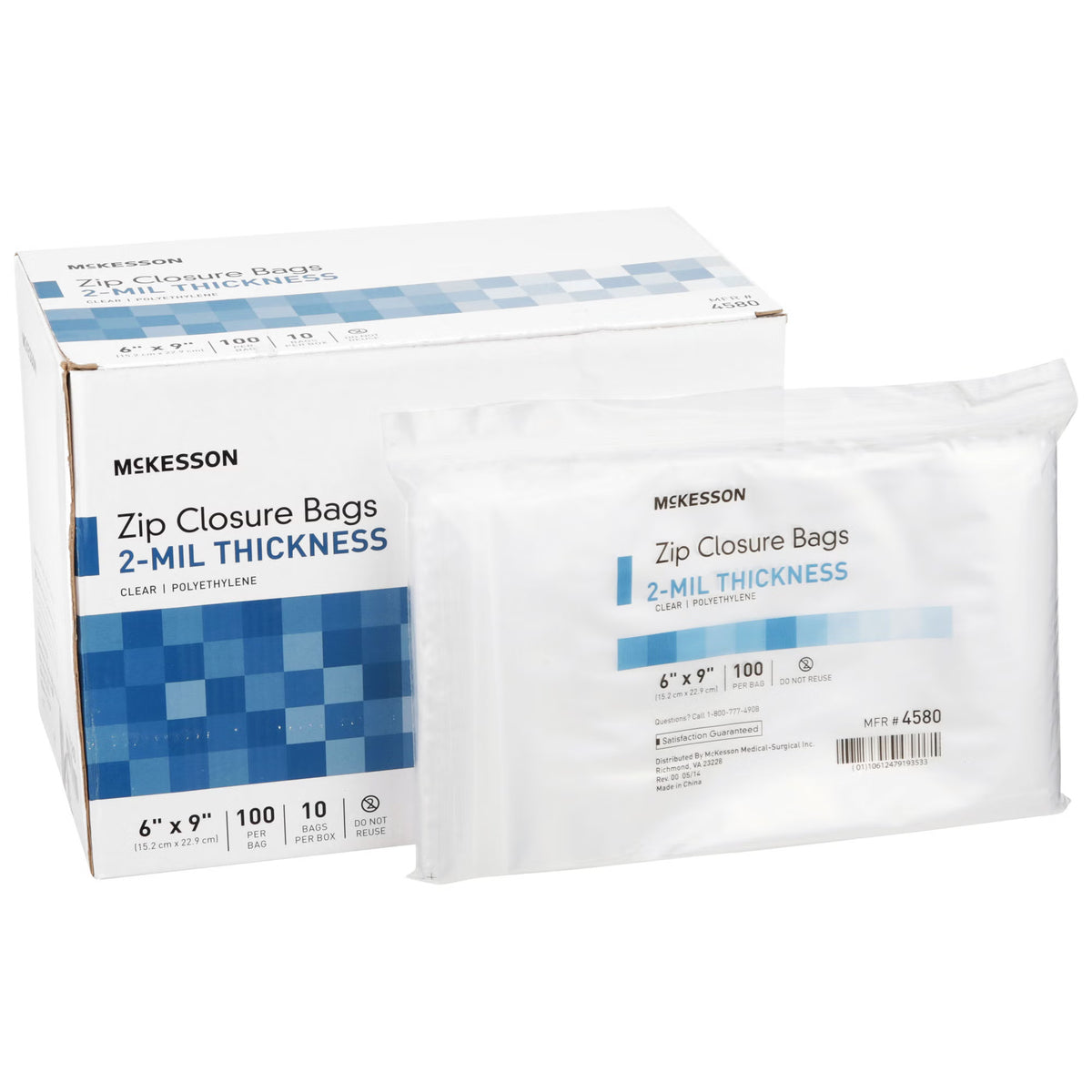 McKesson Zip Closure Bag, 6 x 9 Inches, PK/1