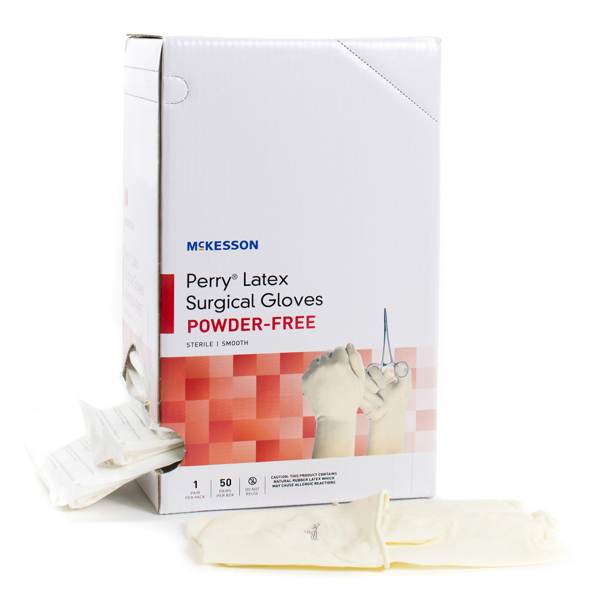McKesson Perry® Performance Plus Surgical Glove, Size 8.5, Cream, BX/50