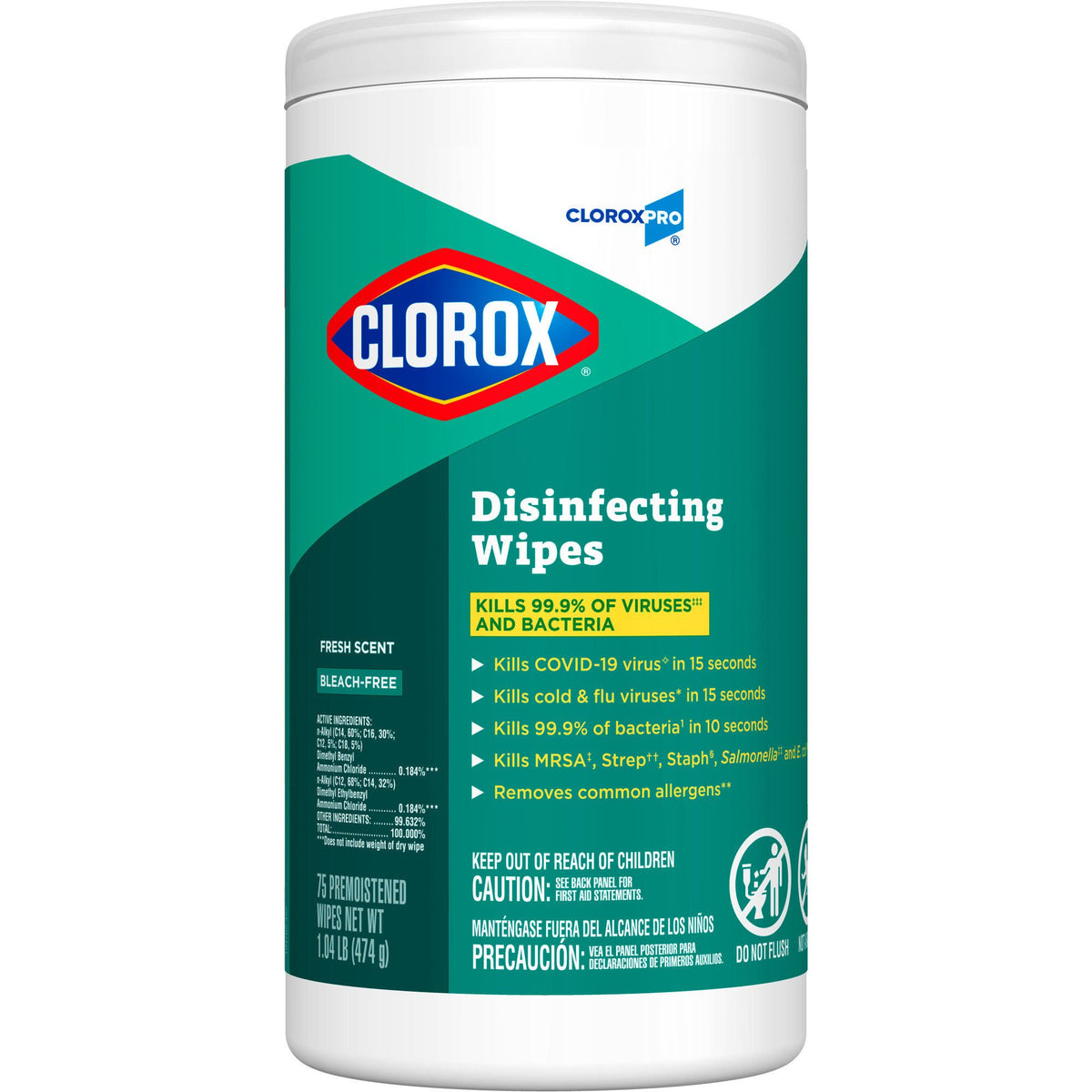 Clorox Pro™ Clorox® Disinfecting Wipes, Fresh Scent, 75 ct., BX/75