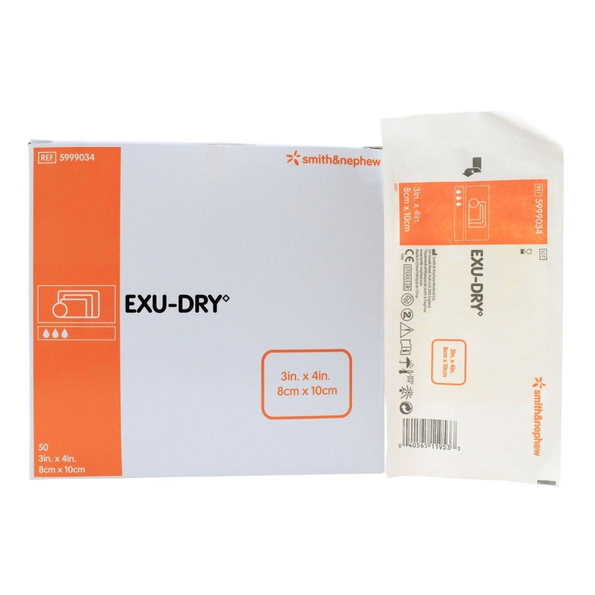 Smith & Nephew Exu-Dry Anti-Shear Super Absorbent Dressing, 3 x 4 Inch, CS/100
