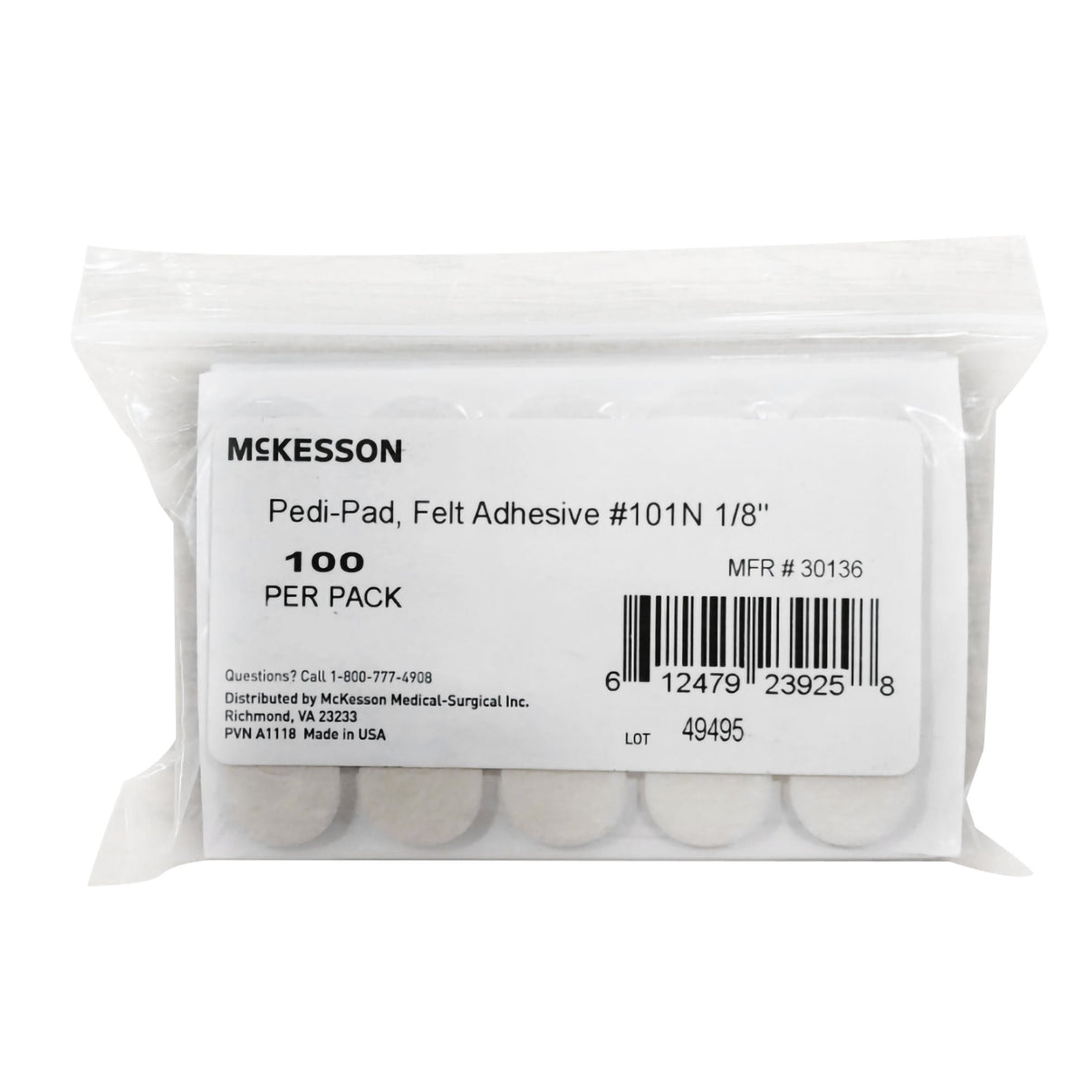 McKesson Pedi-Pad Protective Pad, Narrow, PK/100
