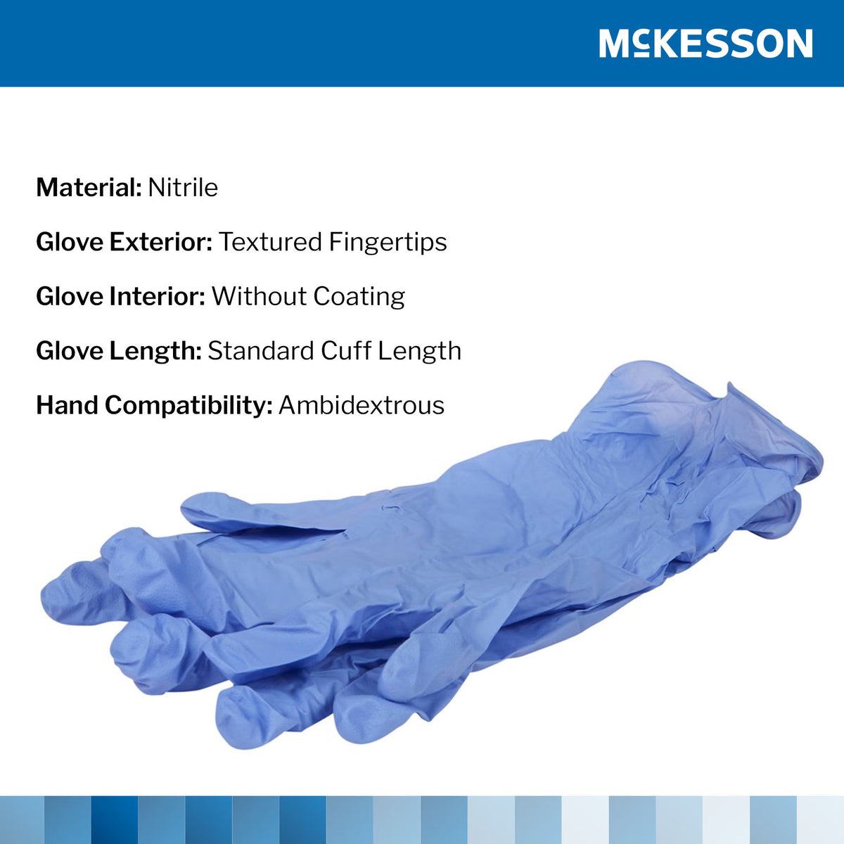 McKesson Confiderm® 3.5C Nitrile Exam Glove, Extra Large, Blue