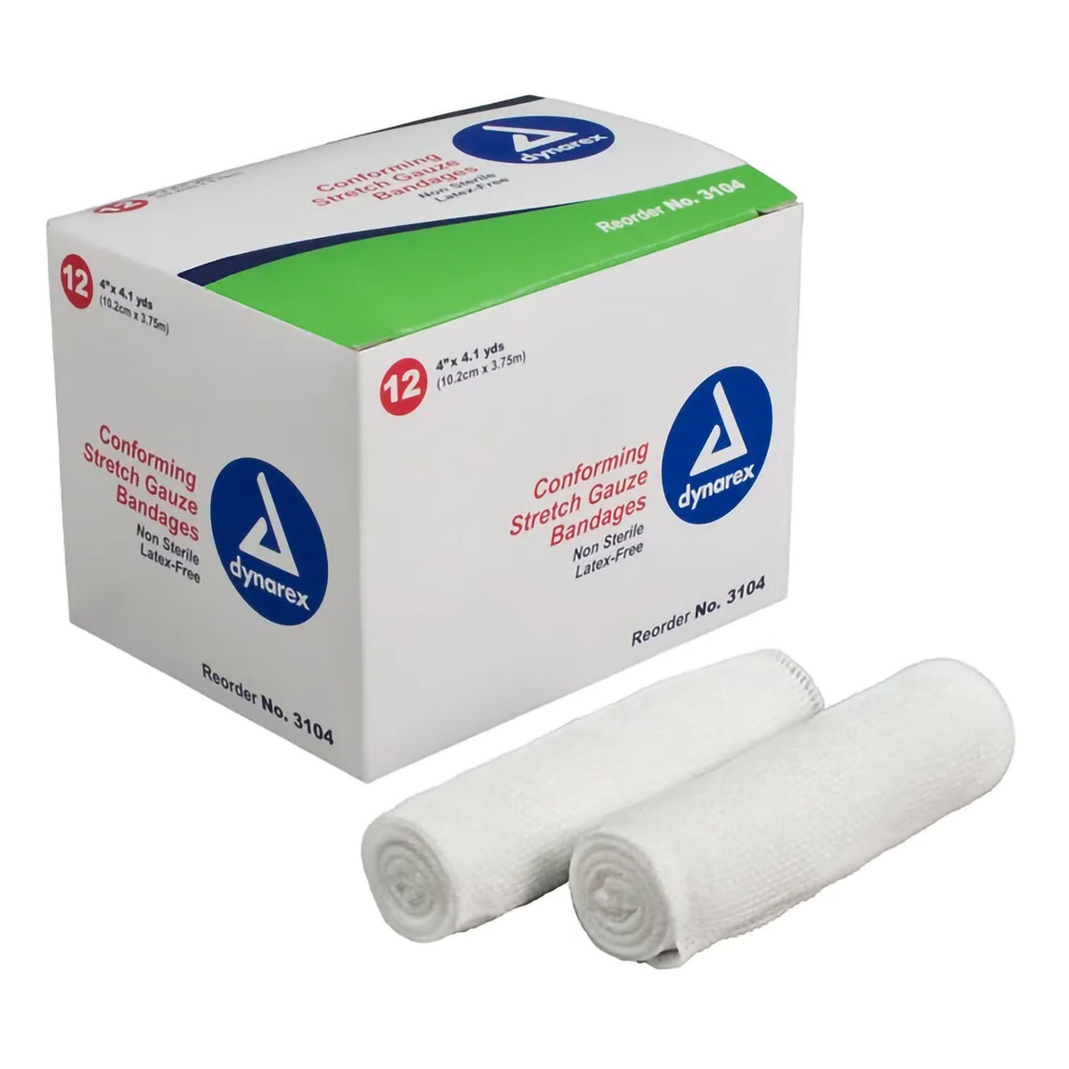dynarex® Conforming Bandage, 4 Inch x 4.1 Yard, CS/96