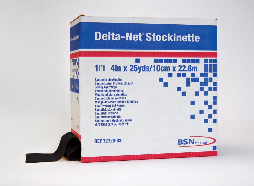 Delta-Net® Black Stockinette, 4 Inch x 25 Yard, CS/2