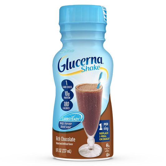 Glucerna® Original Shake, Chocolate Flavor, 8-ounce bottle