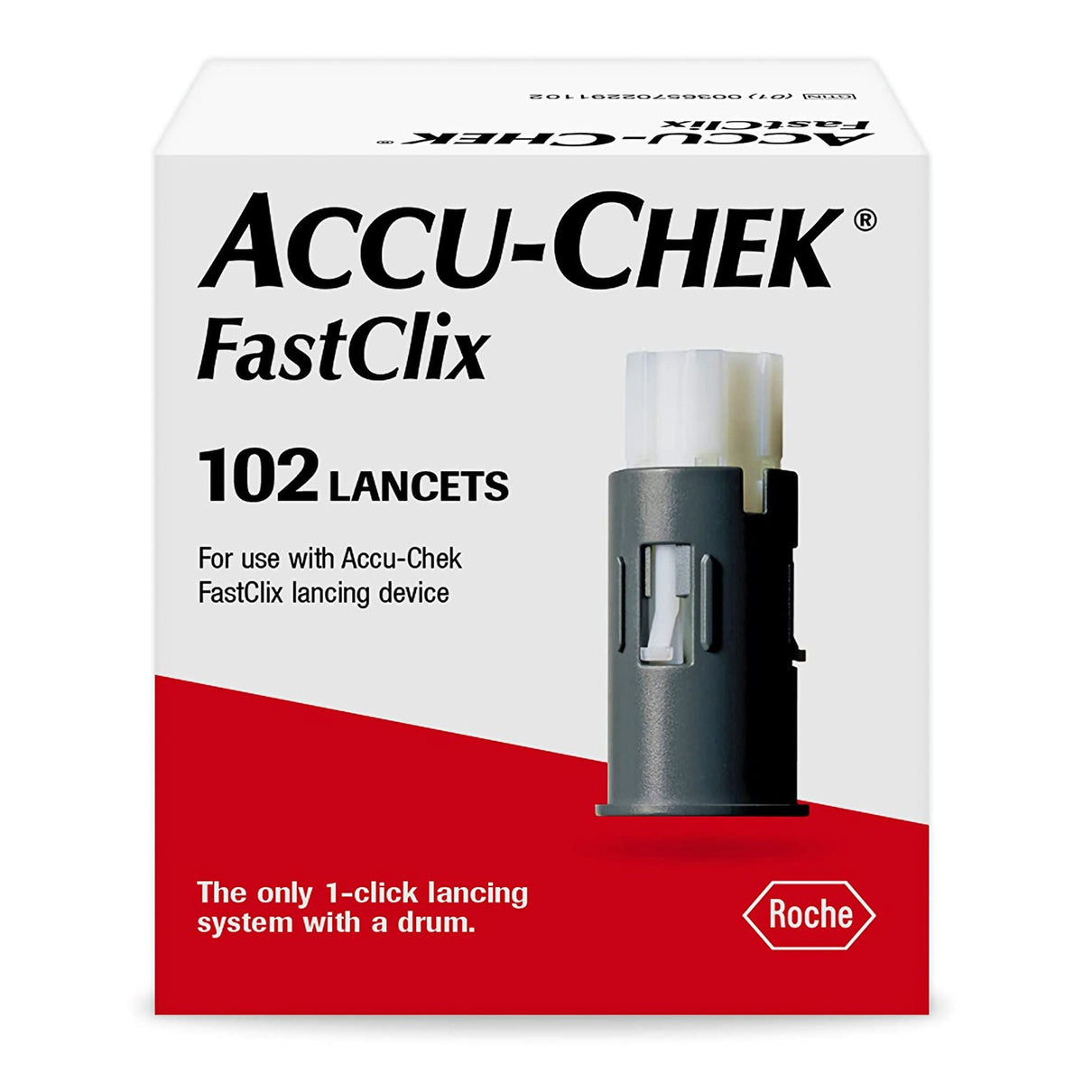 Accu-Chek FastClix Lancet, 30 Gauge, Preloaded Safety Drum, Track System, CS/1224
