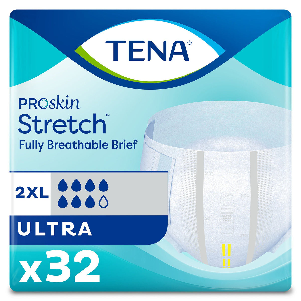 Tena® ProSkin Stretch™ Ultra Incontinence Brief, 2X-Large, BG/32