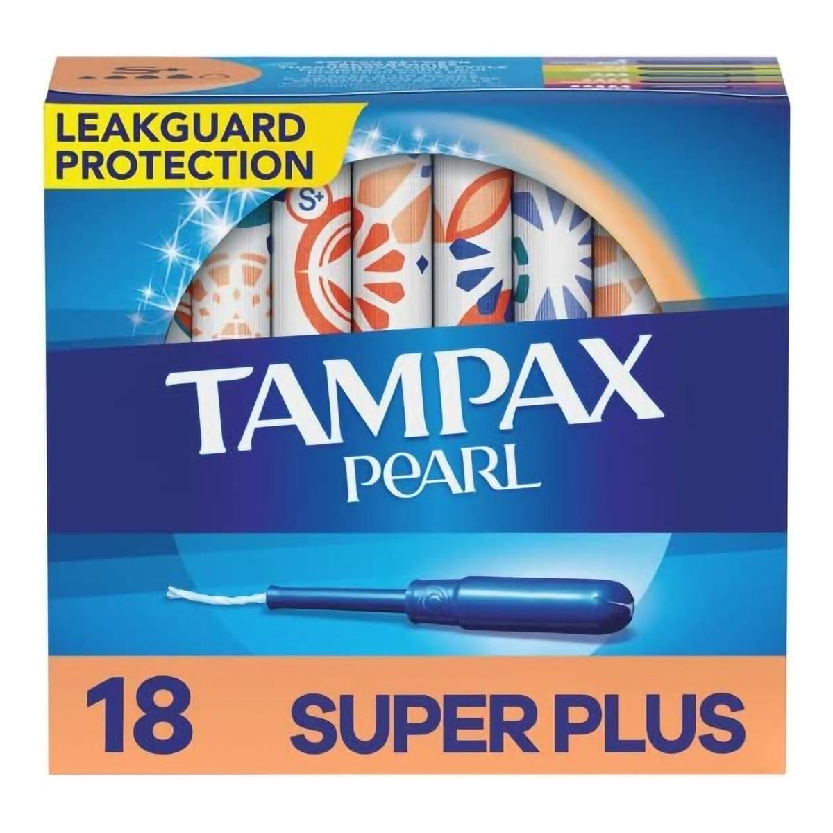 Tampax® Pearl Tampons Super Plus Absorbency Unscented, BX/18