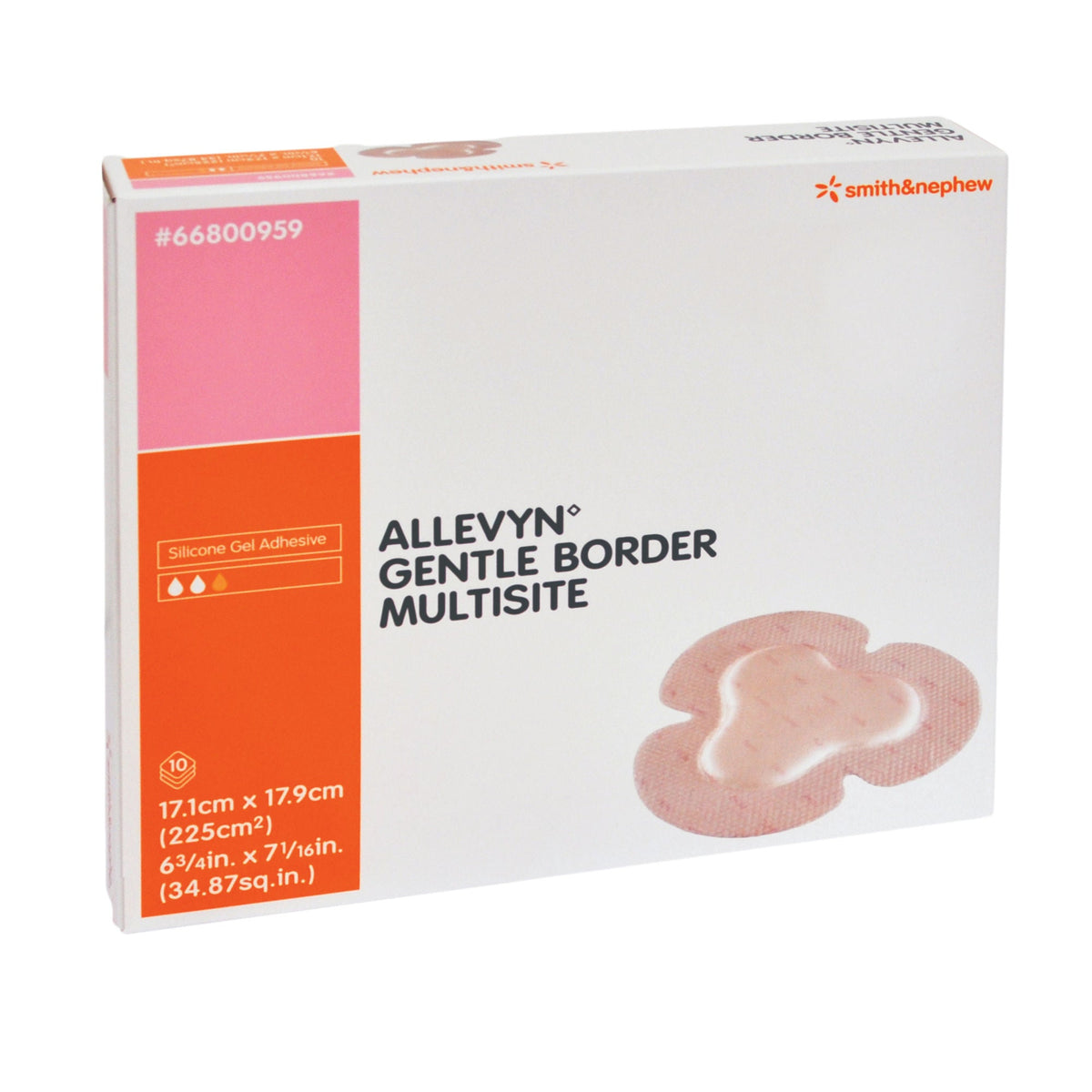 Allevyn™ Gentle Border Multisite, 17.1 x 17.9 Centimeter, EA/1