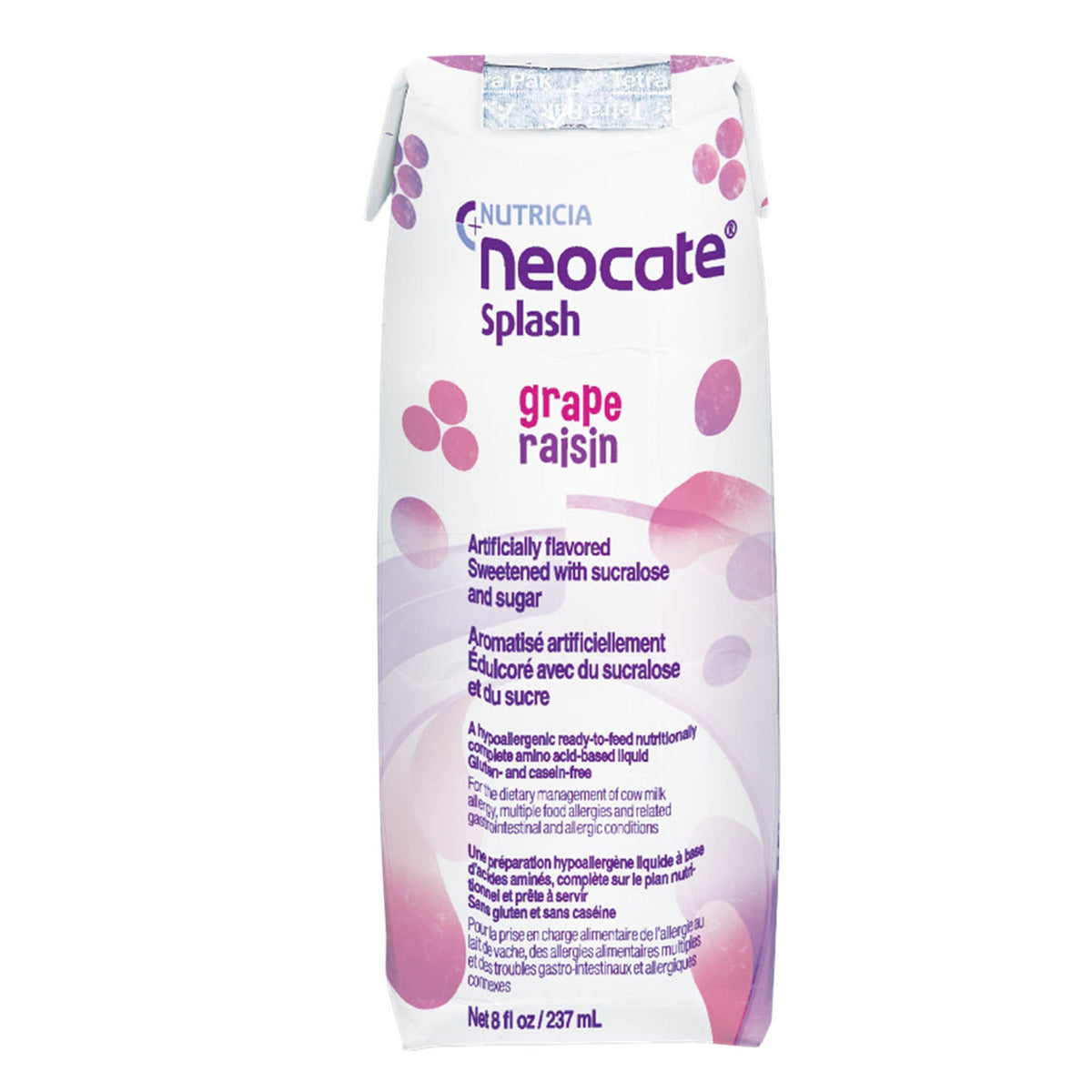 Neocate® Splash Amino Acid–based Liquid, Grape Raisin, 8-oz carton, EA/1