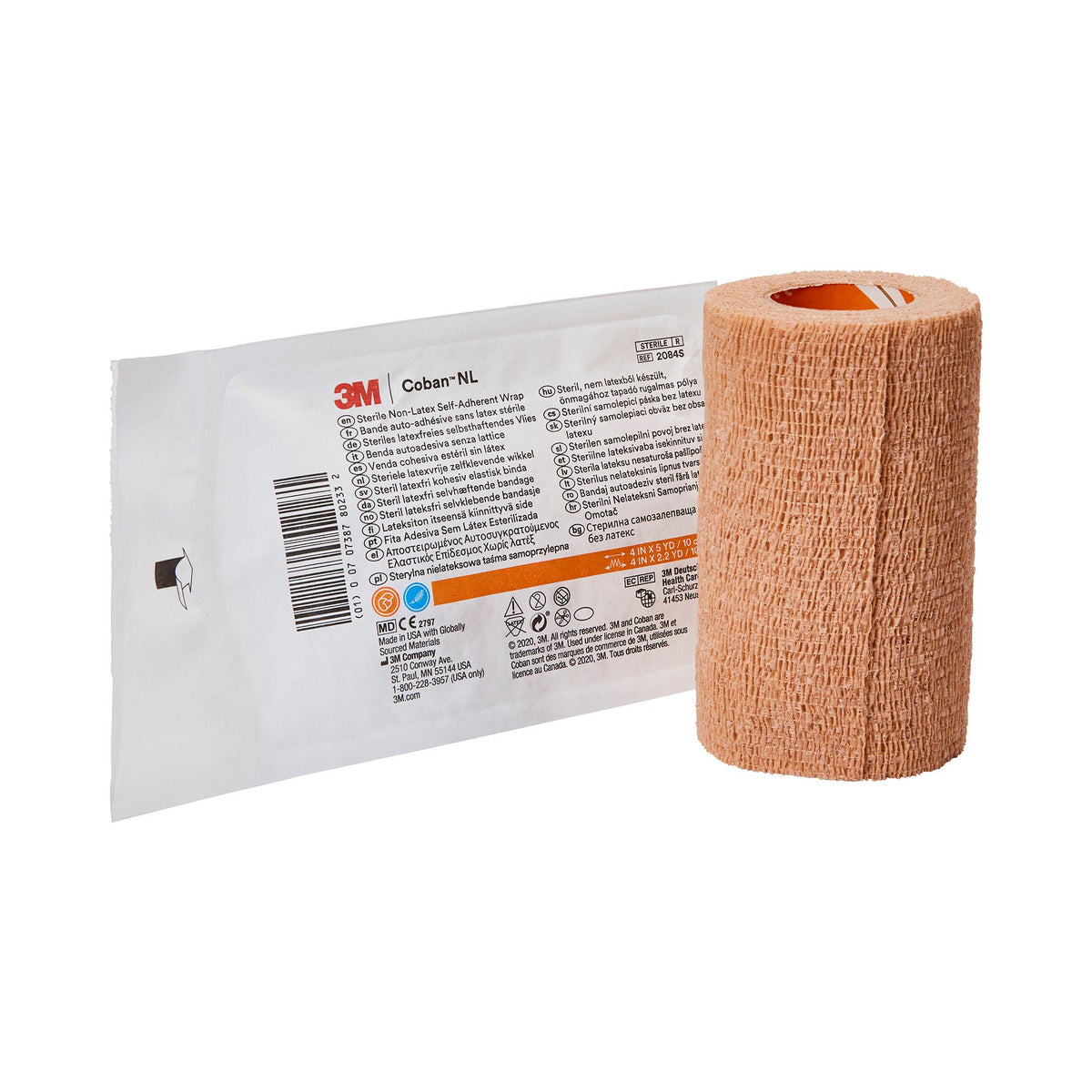 3M™ Coban™ LF Self-adherent Closure Cohesive Bandage, 4 Inch x 5 Yard, EA/1