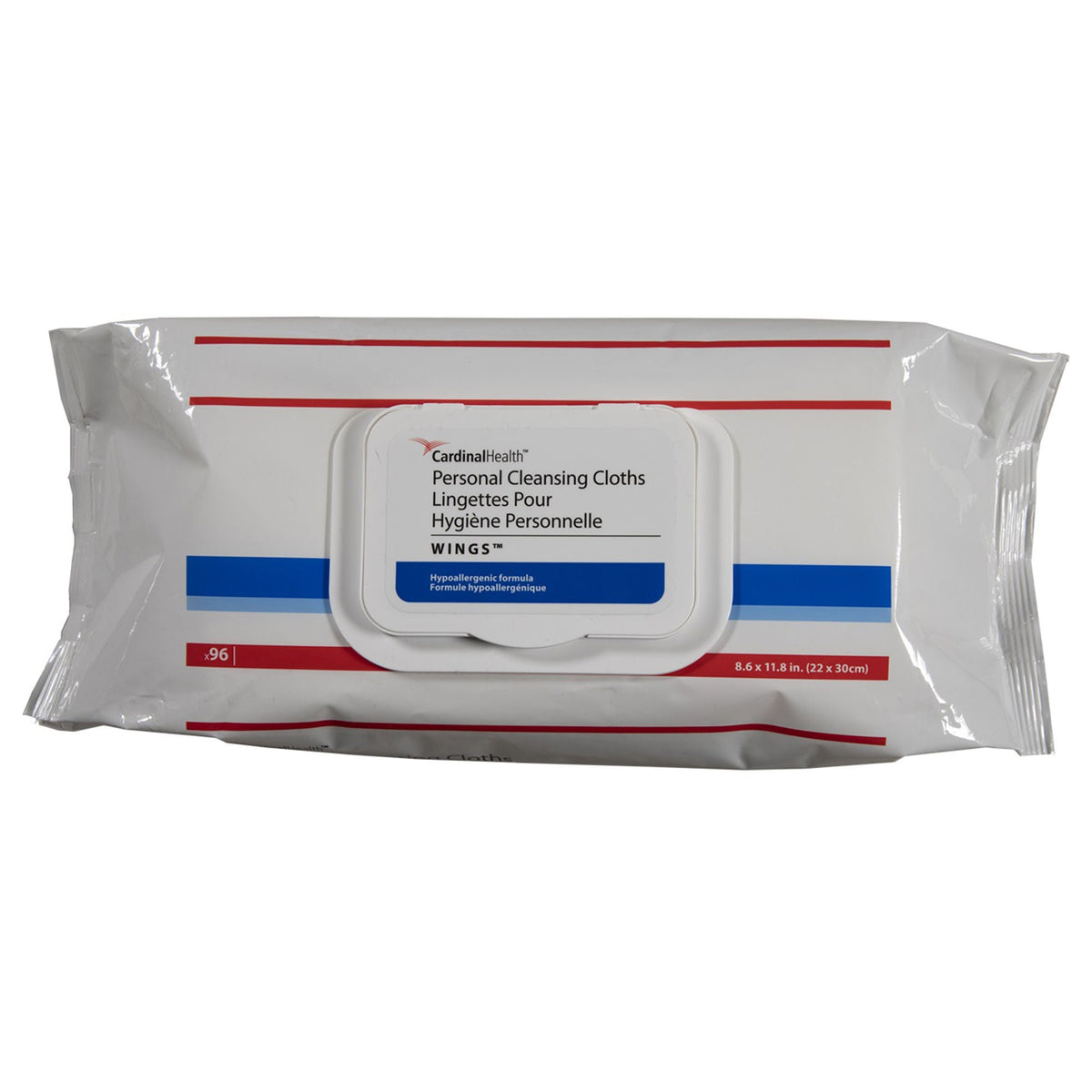 Cardinal Health™ Wings™ Personal Cleansing Cloths, Soft Pack,, PK/96